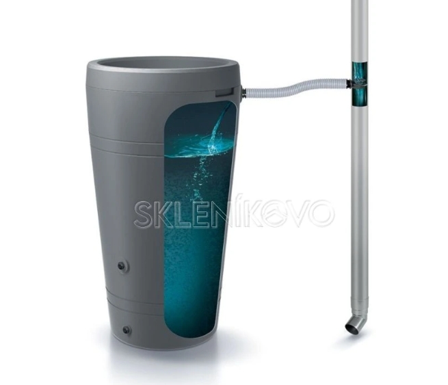 Hadica na pripojenie suda na vodu do záhrady na odkvap